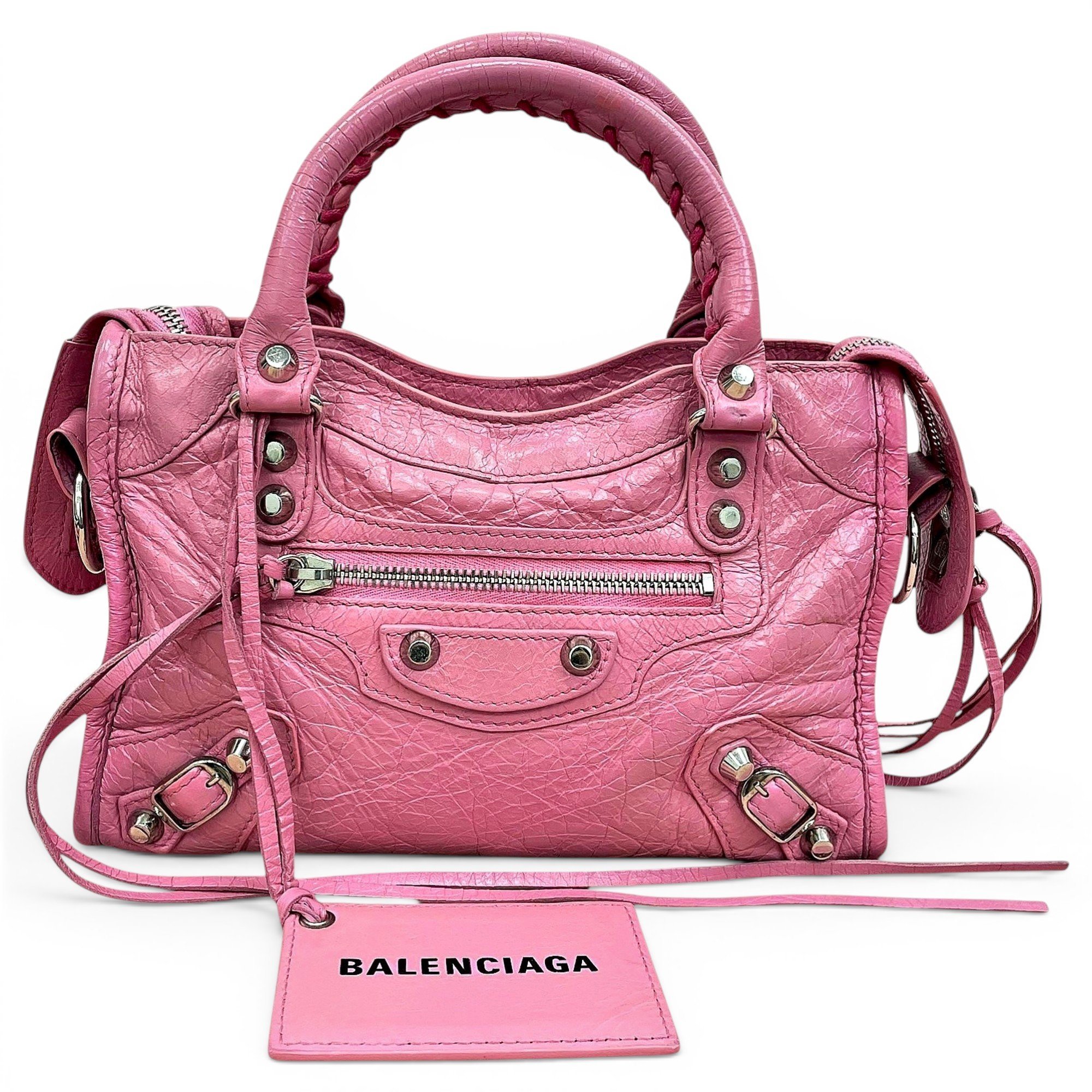 Classic Metalic leather handbag