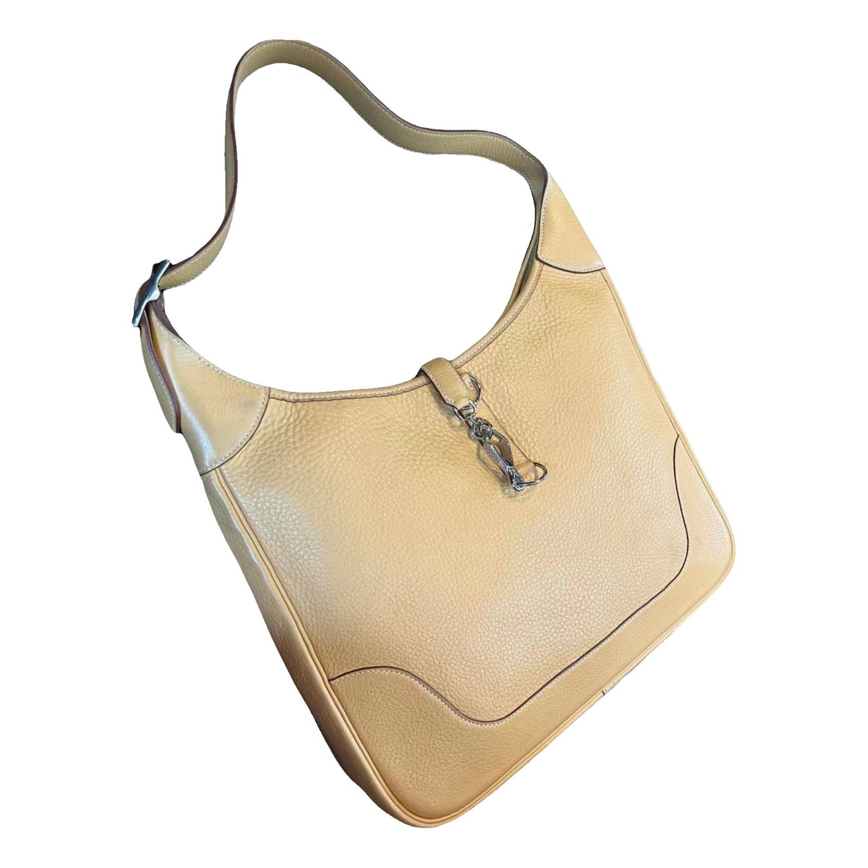Trim leather handbag