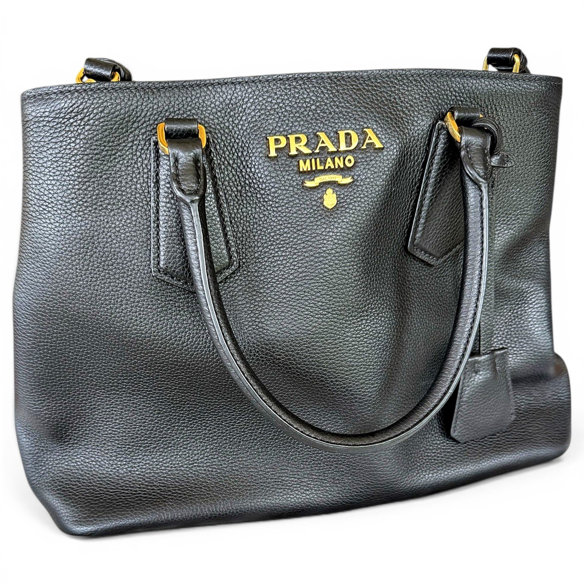 Double leather tote