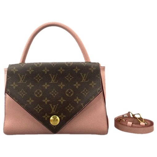 Double V leather handbag