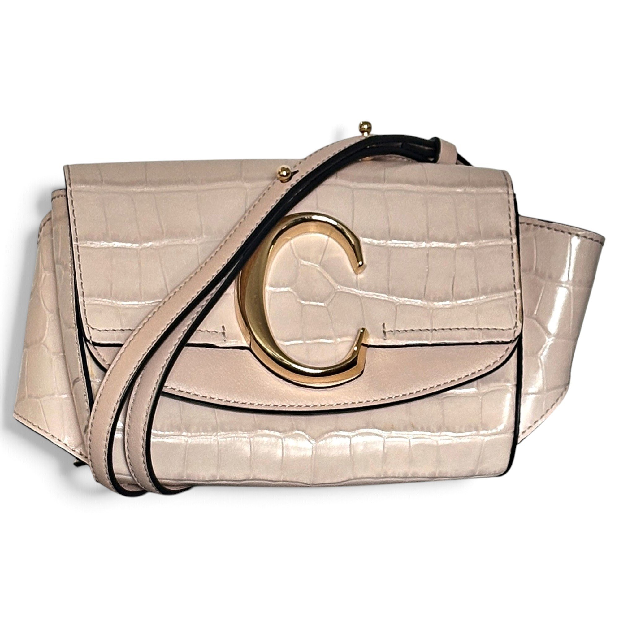 C leather crossbody bag