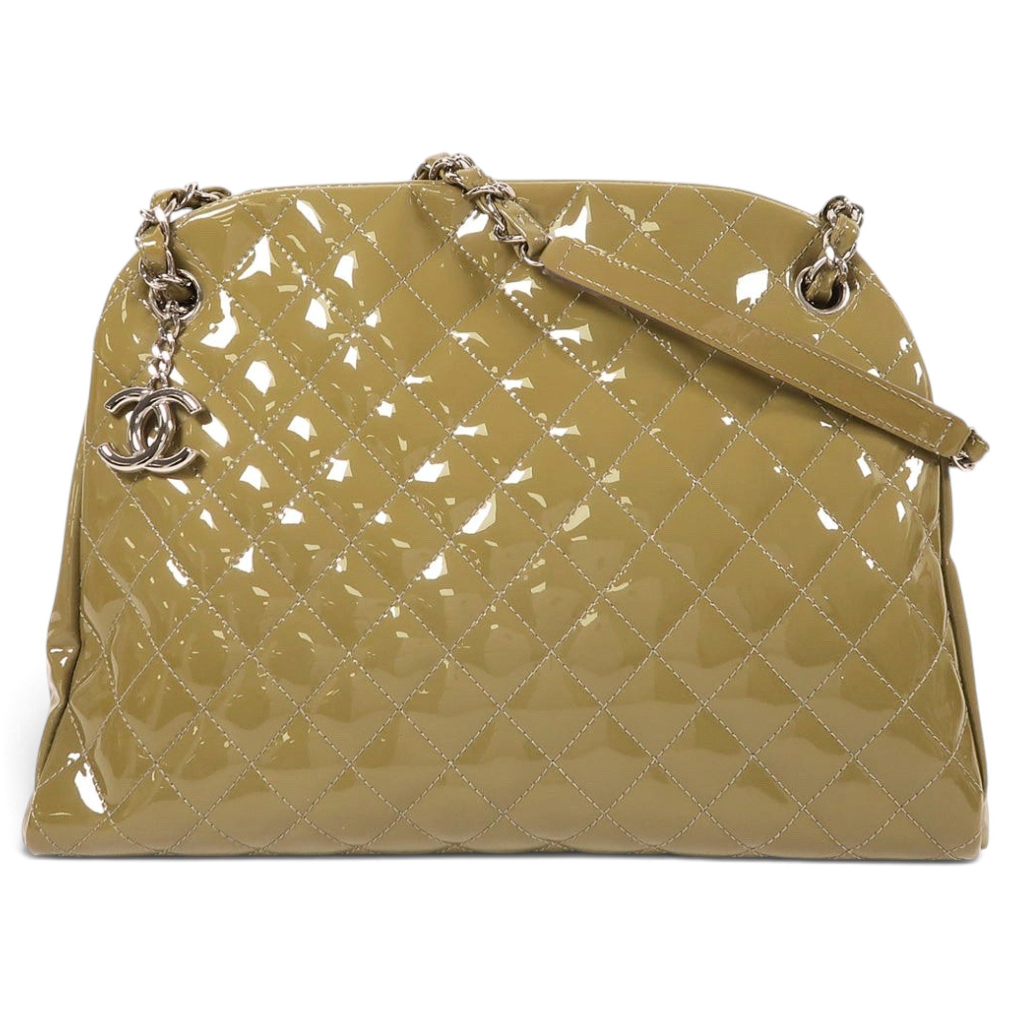 Mademoiselle patent leather handbag