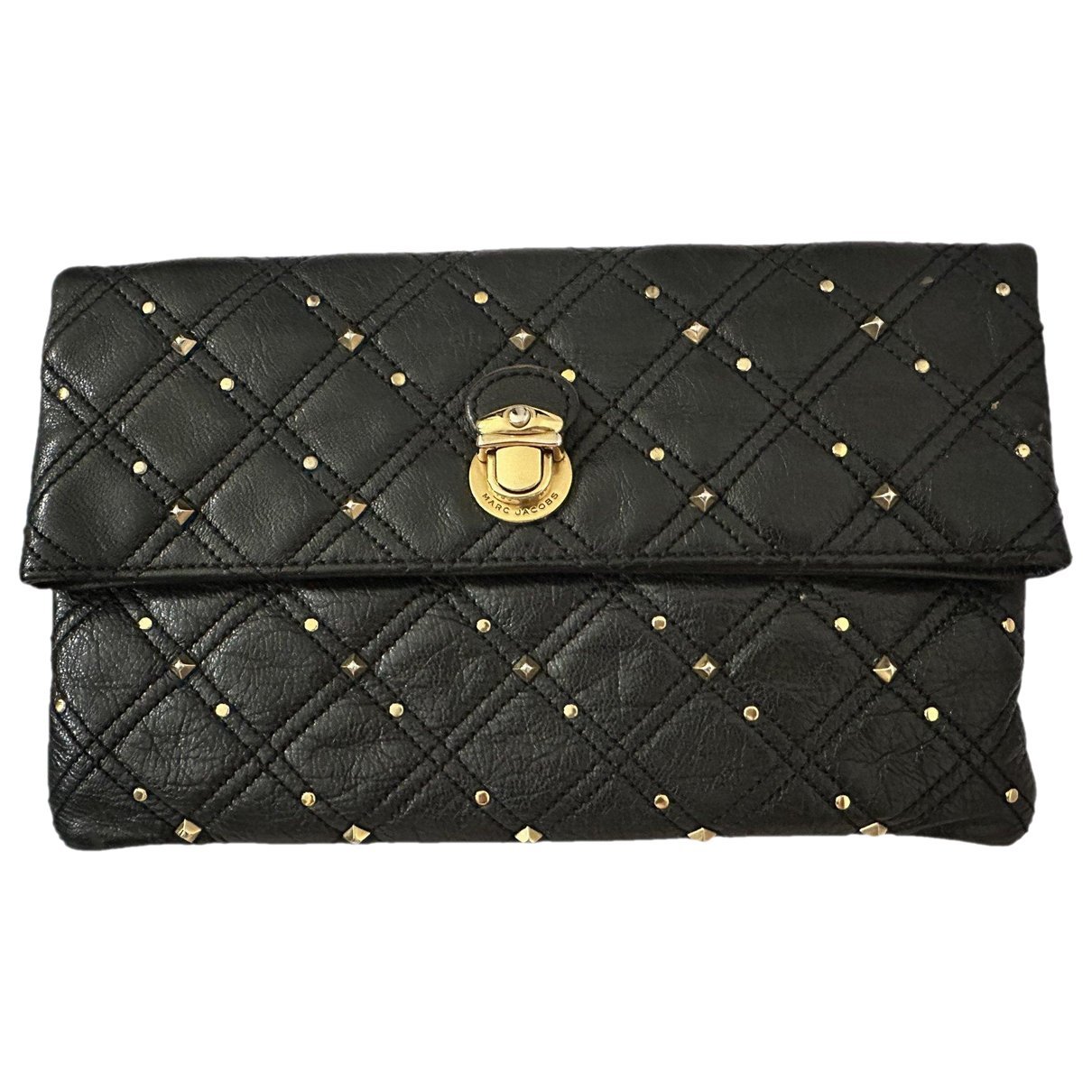 Leather clutch bag
