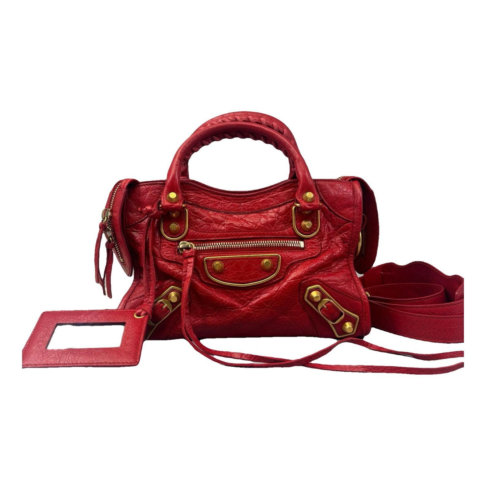 Classic Metalic leather handbag