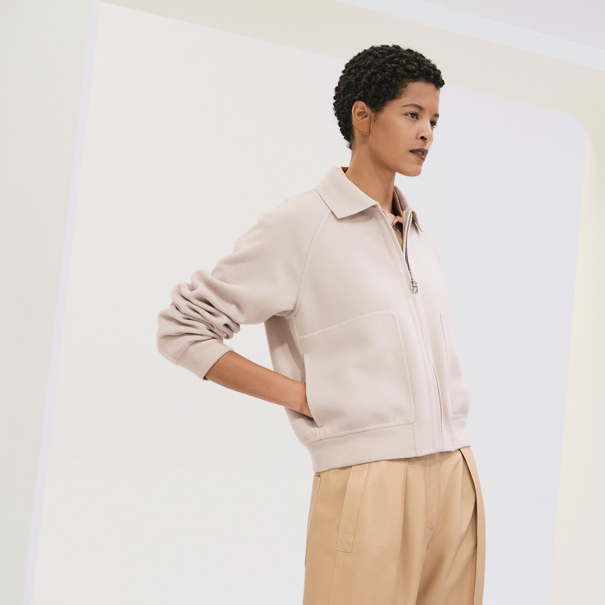 Blanc Sable "Chaine D'Ancre Compose" Jacket