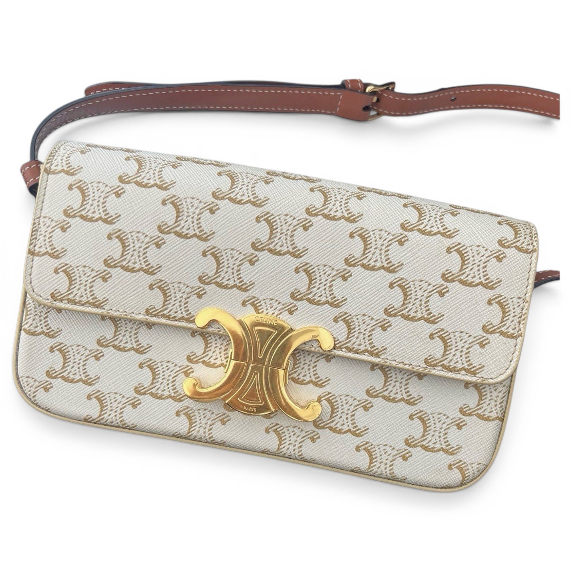 Triomphe leather handbag