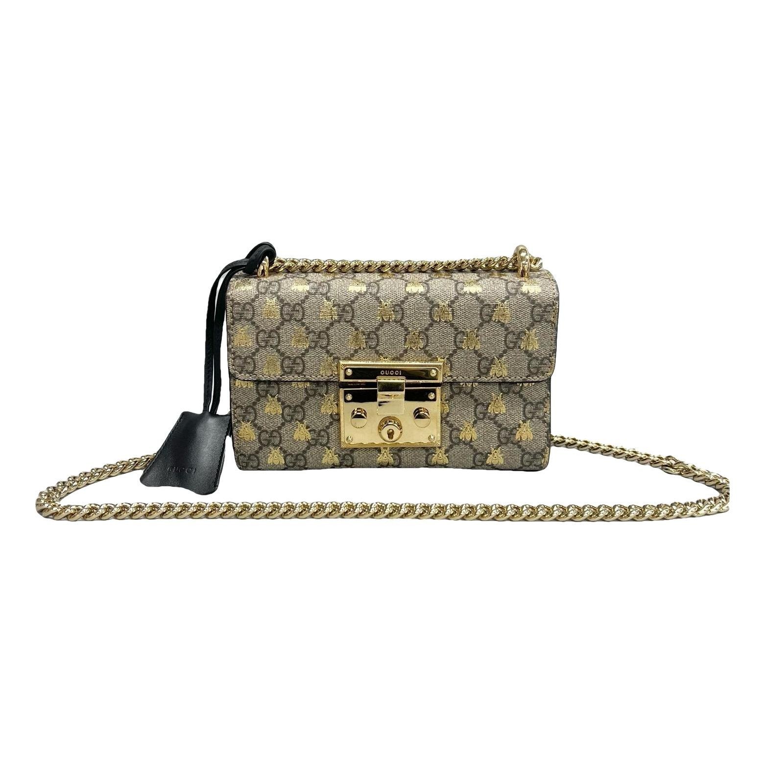 Padlock leather handbag