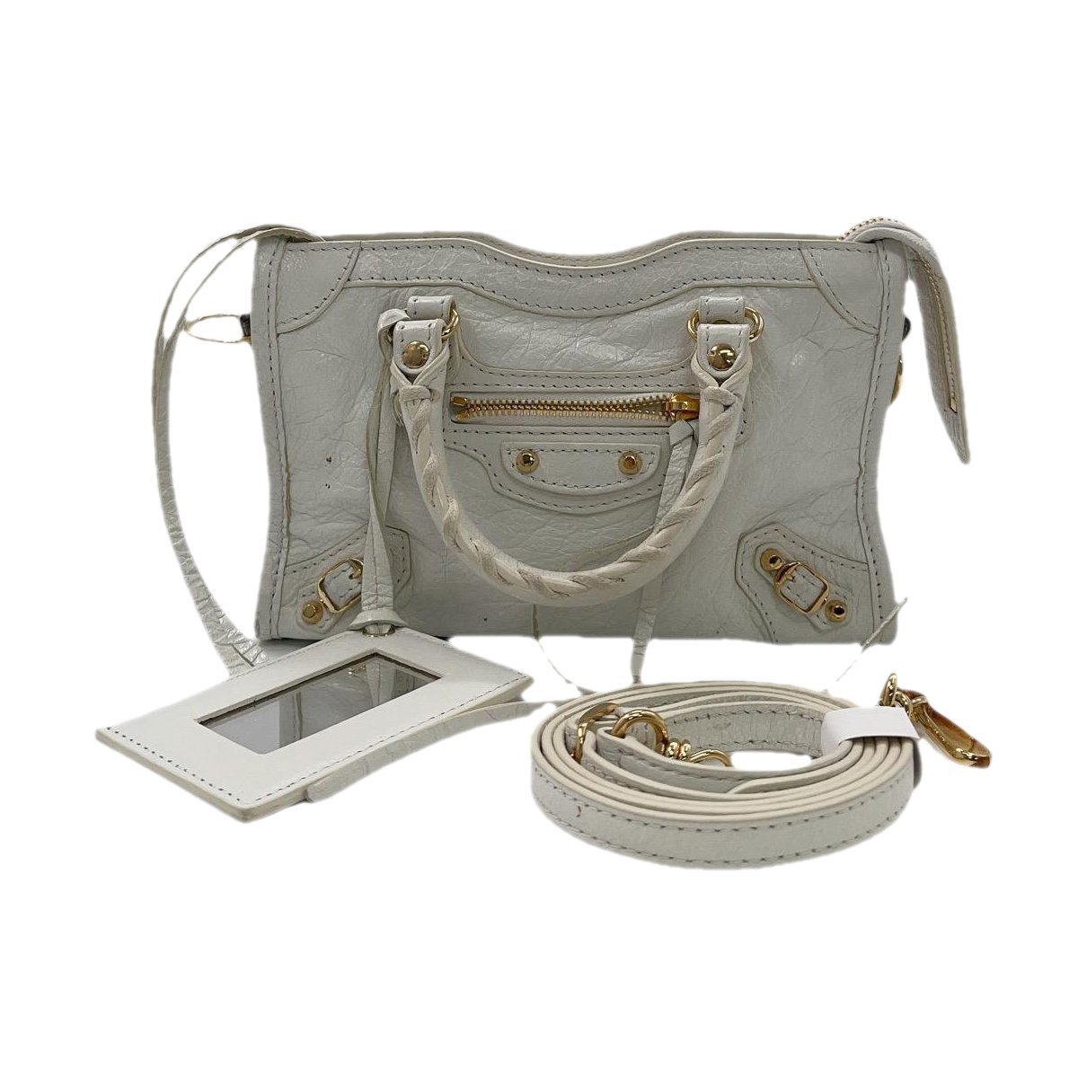 City leather handbag