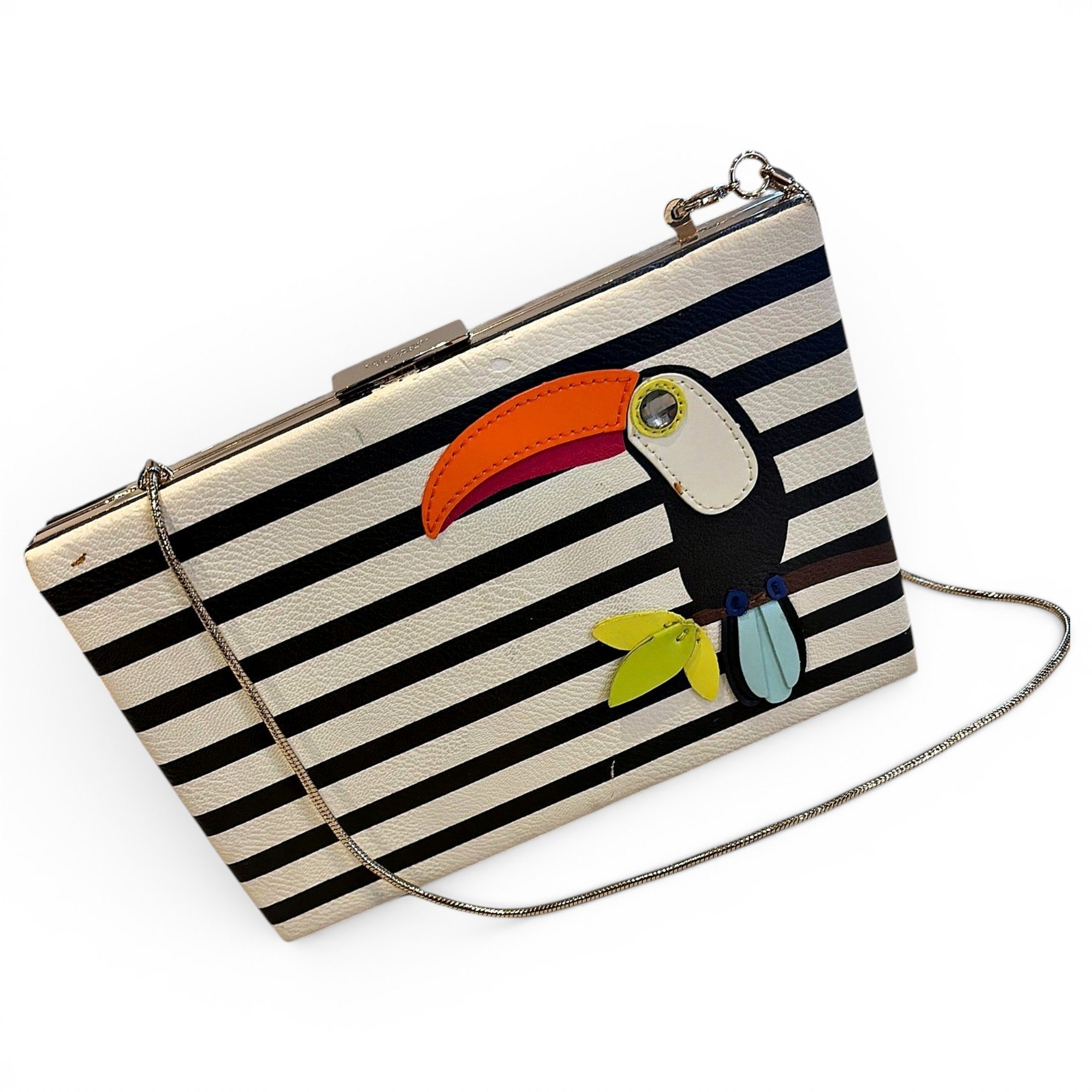 Leather clutch bag