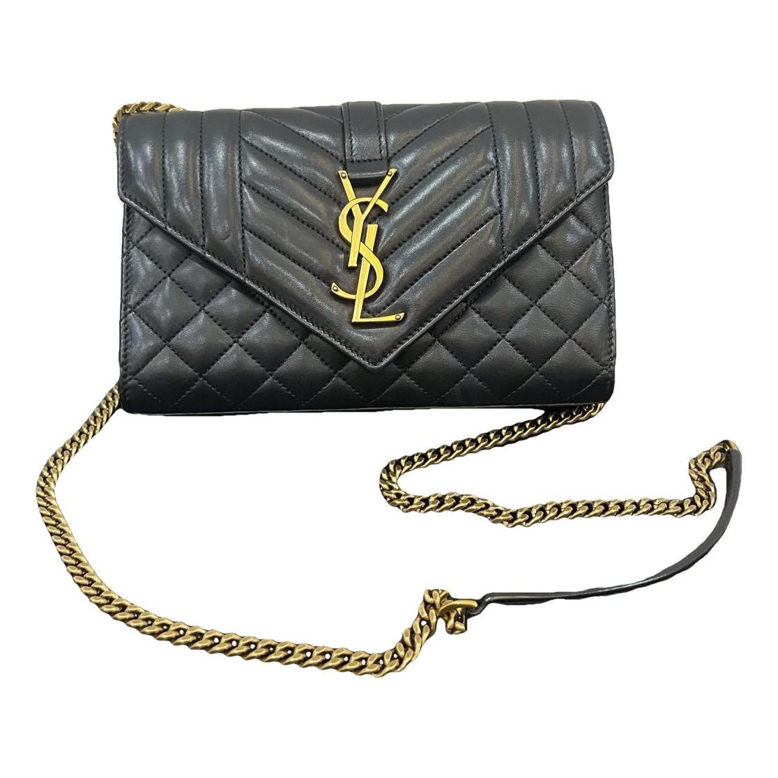 Envelope leather handbag