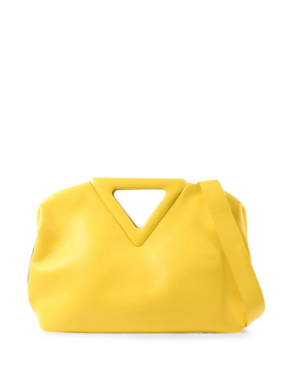 Point leather tote bag