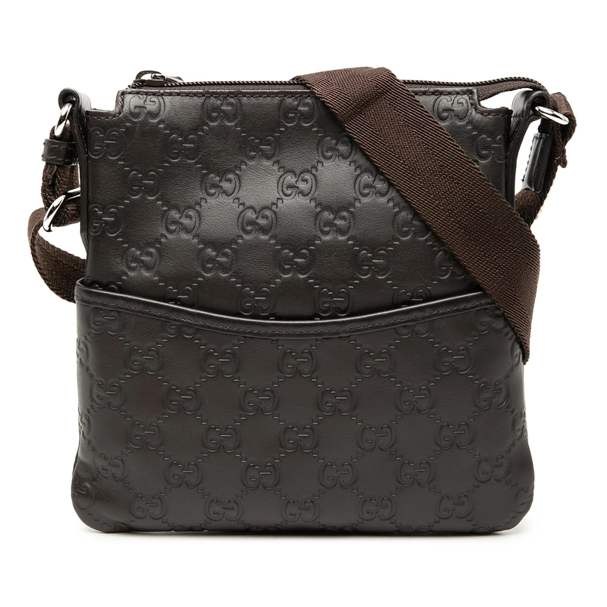 Gucci B leather crossbody bag