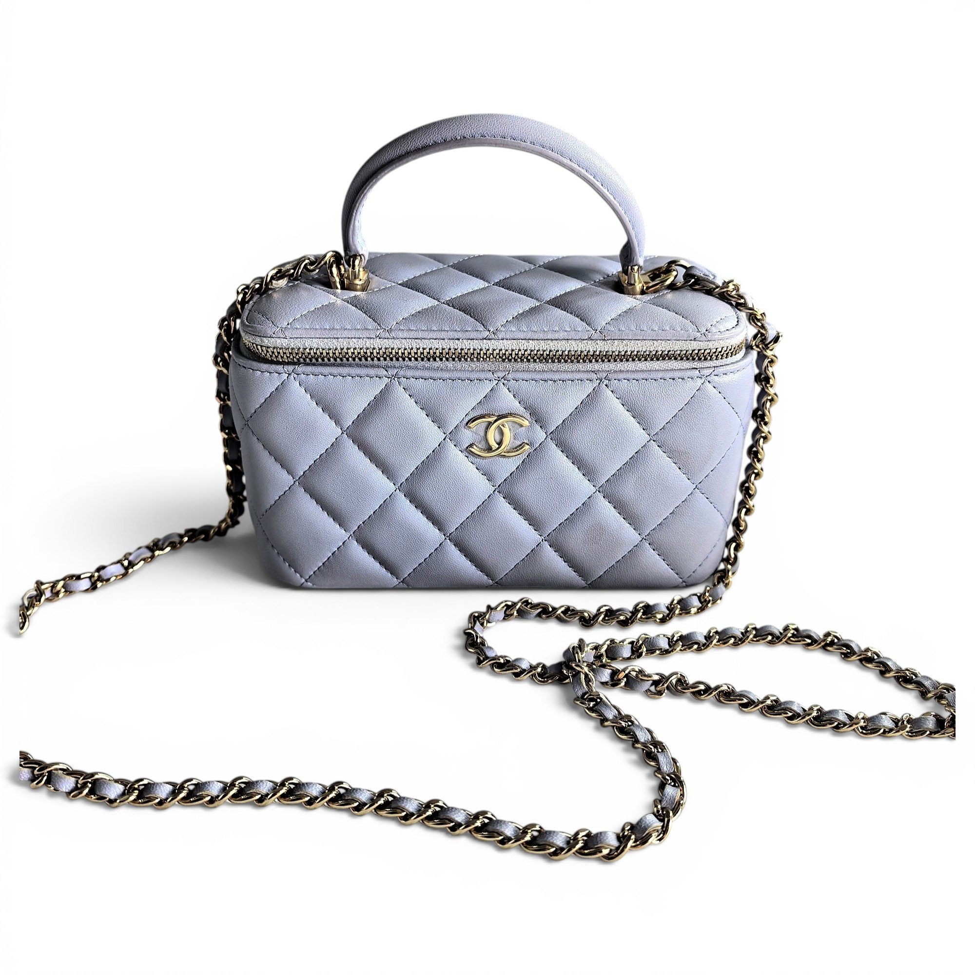 Vanity leather handbag