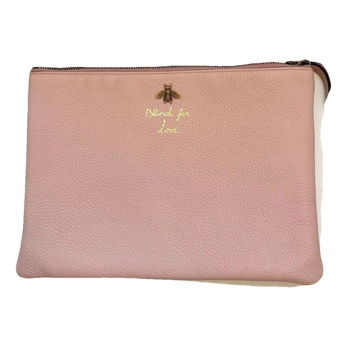 Leather clutch bag
