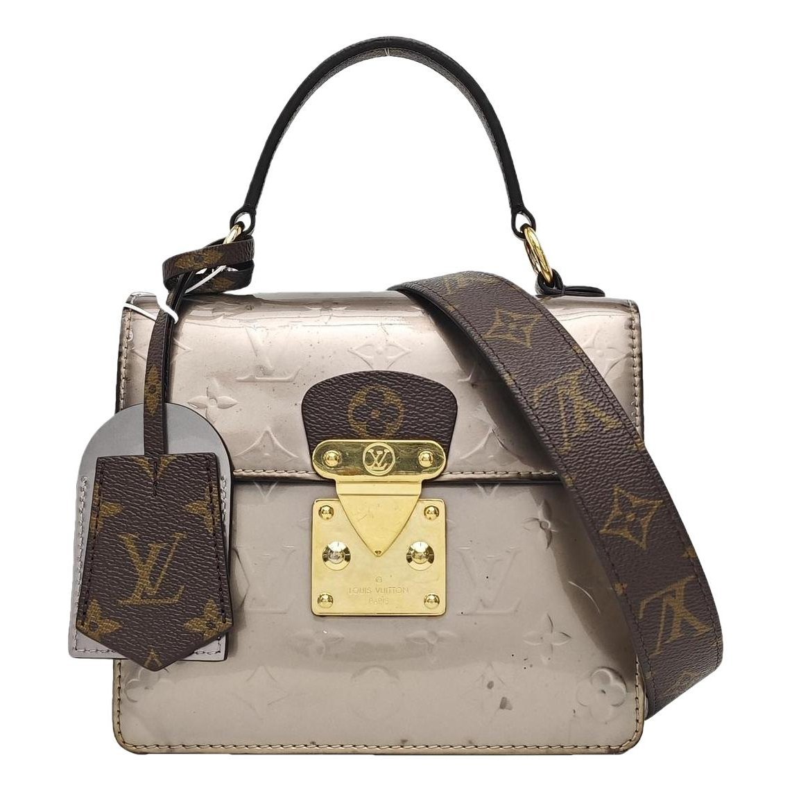 Spring street patent leather handbag