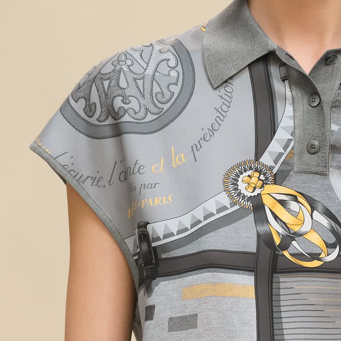 Gris Ténorite "Coloriages De Jour" Sleeveless Twillaine Sweater