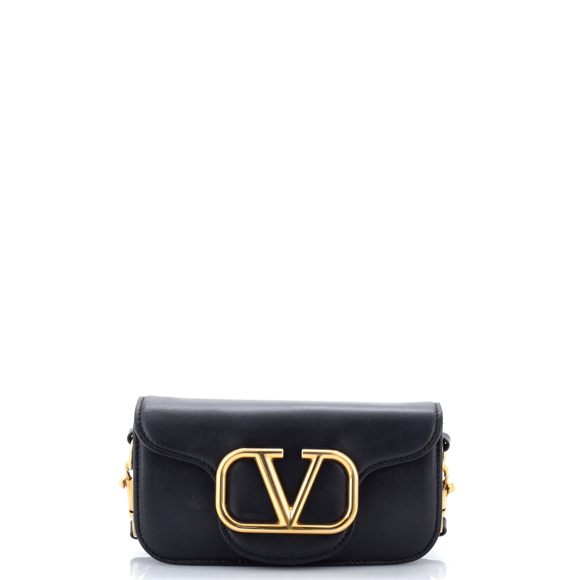 Valentino Garavani VLogo Loco Flap Shoulder Bag Leather Small