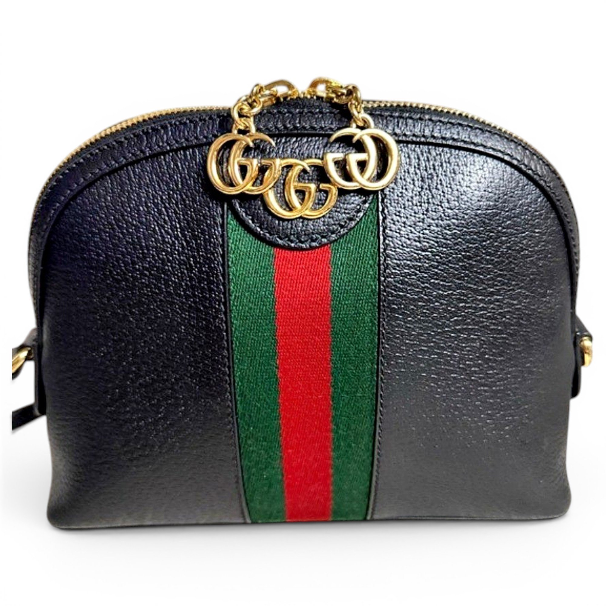 Ophidia Dome leather crossbody bag