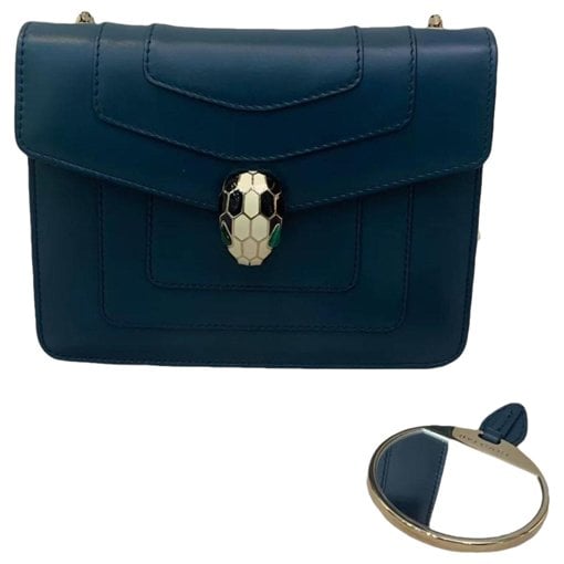 Serpenti leather handbag