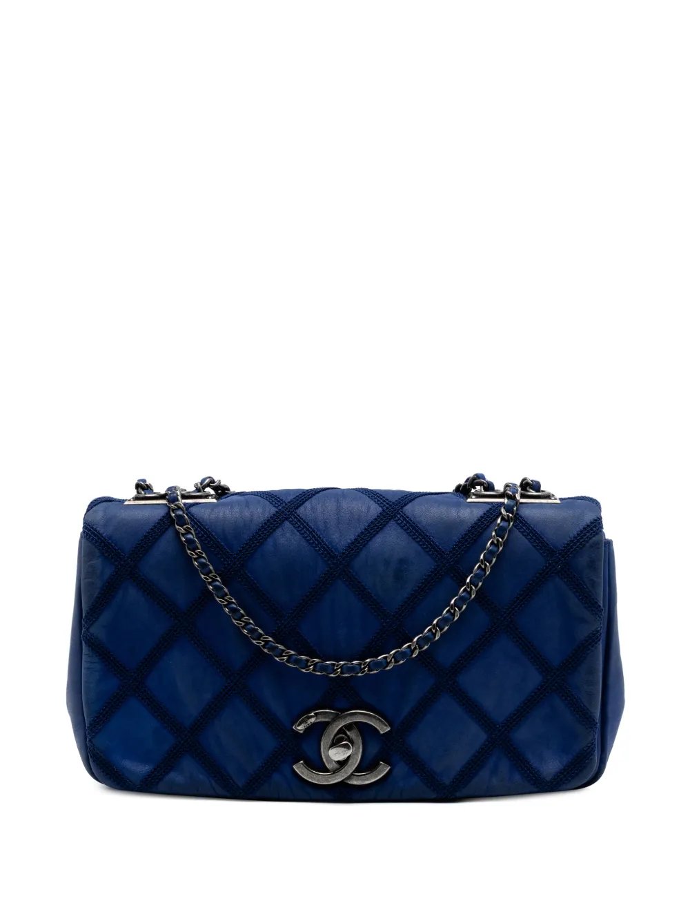 2012-2013 Small Iridescent Calfskin Diamond Stitch Chain Flap shoulder bag