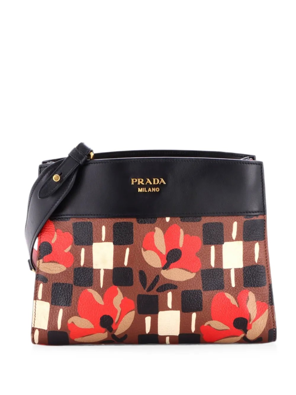 Bibliotheque Shoulder Bag Printed Leather Small crossbody bag