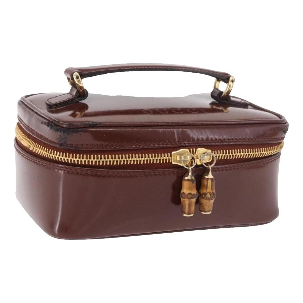 Patent leather handbag
