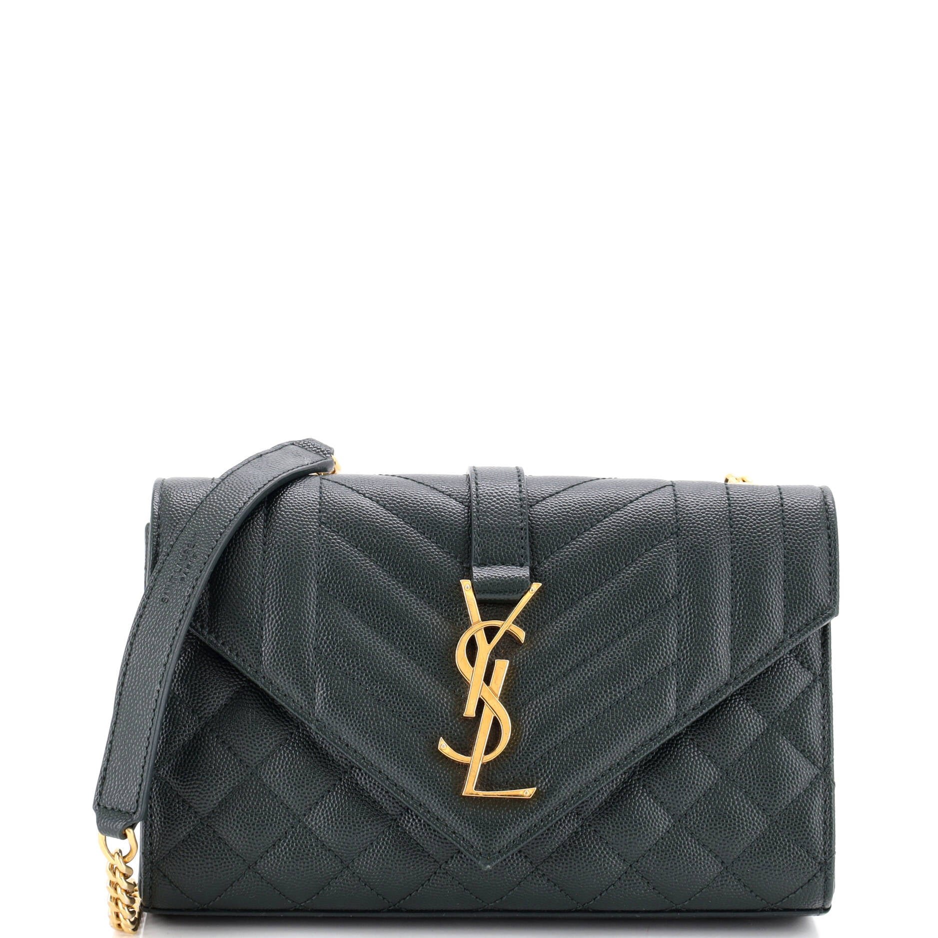 Classic Monogram Envelope Satchel Mixed Matelasse Leather Small