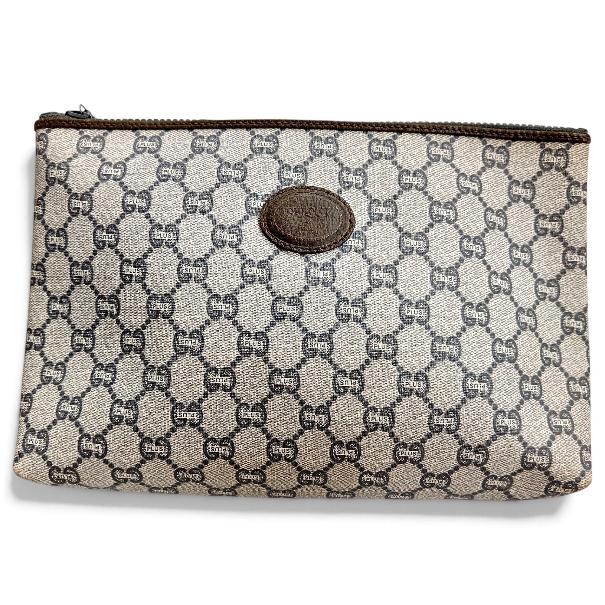 Leather clutch bag