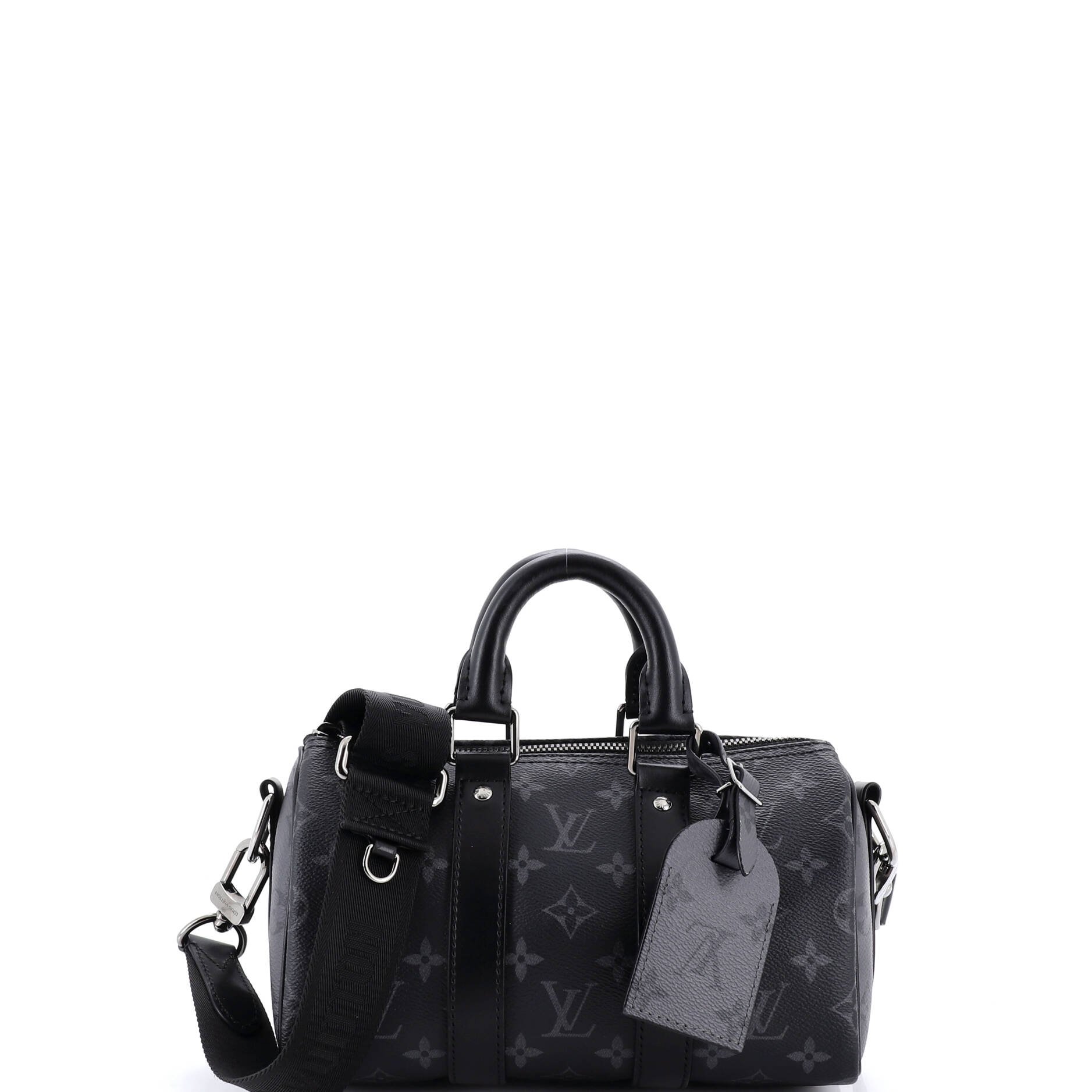 Louis Vuitton Keepall Bandouliere Bag Reverse Monogram Eclipse Canvas 25