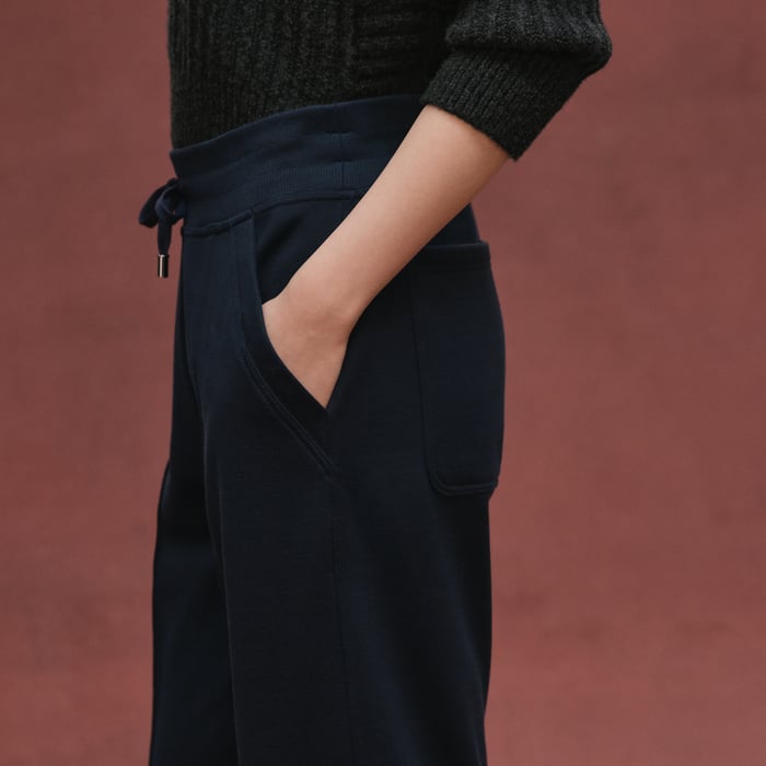 Bleu Marine Loose Fit Pants