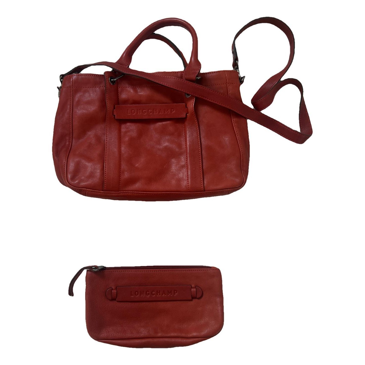 3D leather handbag