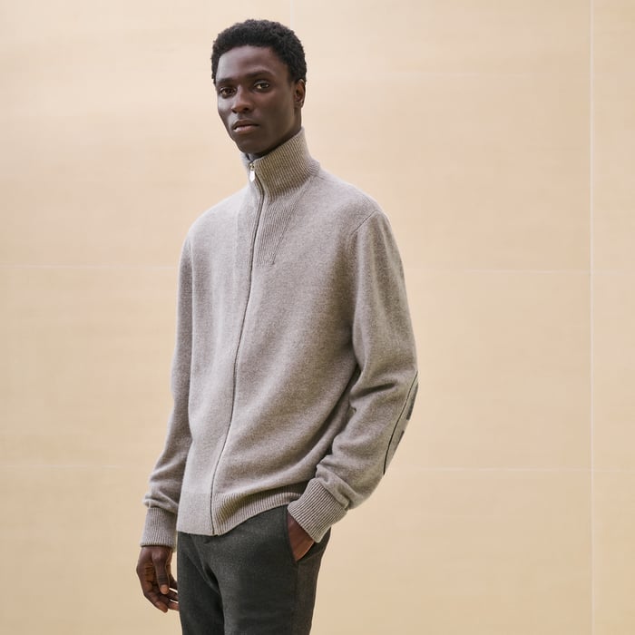Tourbe Cashmere "Maillon Chaine d'Ancre" Full-zip Jacket