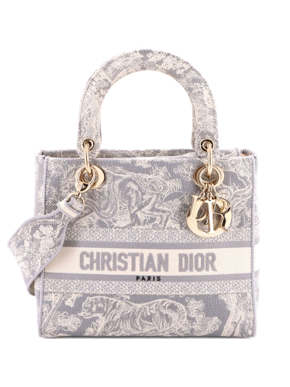Toile de Jouy Lady D-Lite Bag Embroidered Canvas tote bag