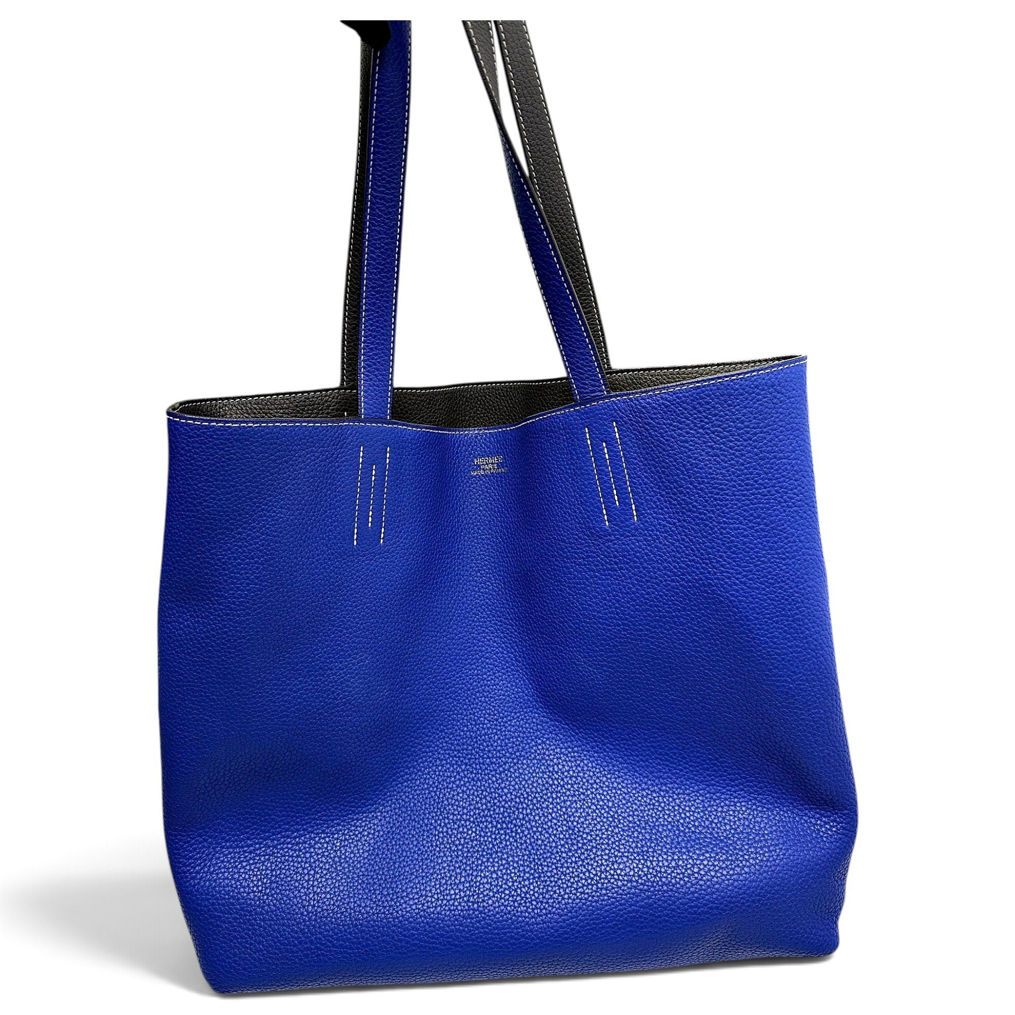 Double sens leather tote