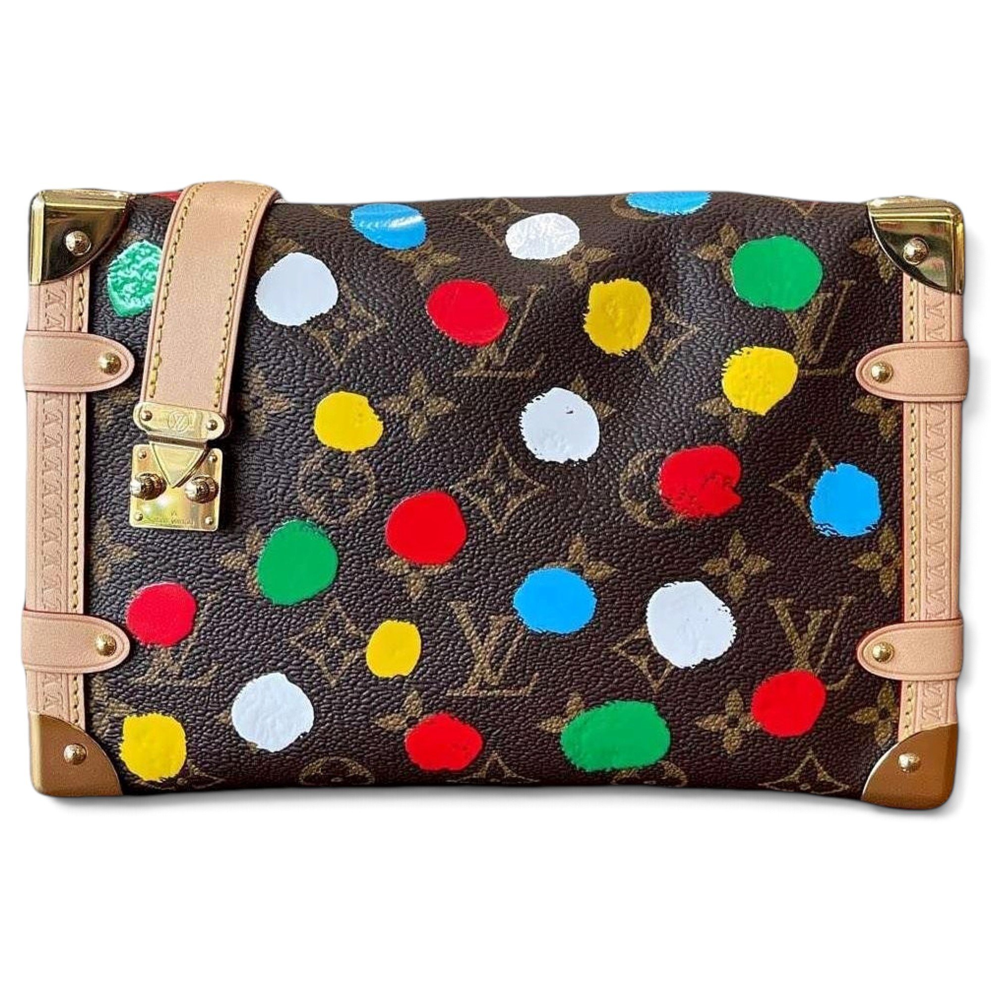 Side Trunk leather handbag