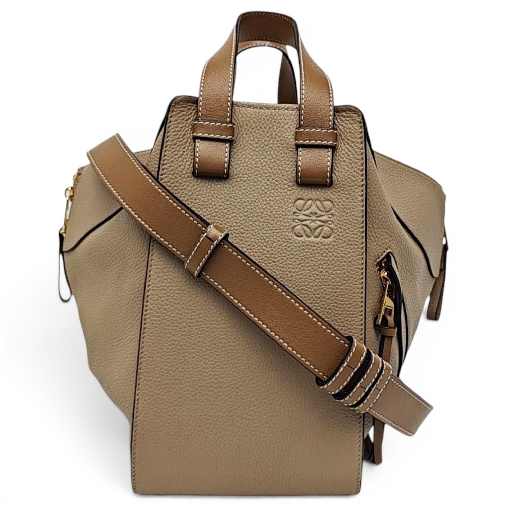 Hammock leather handbag