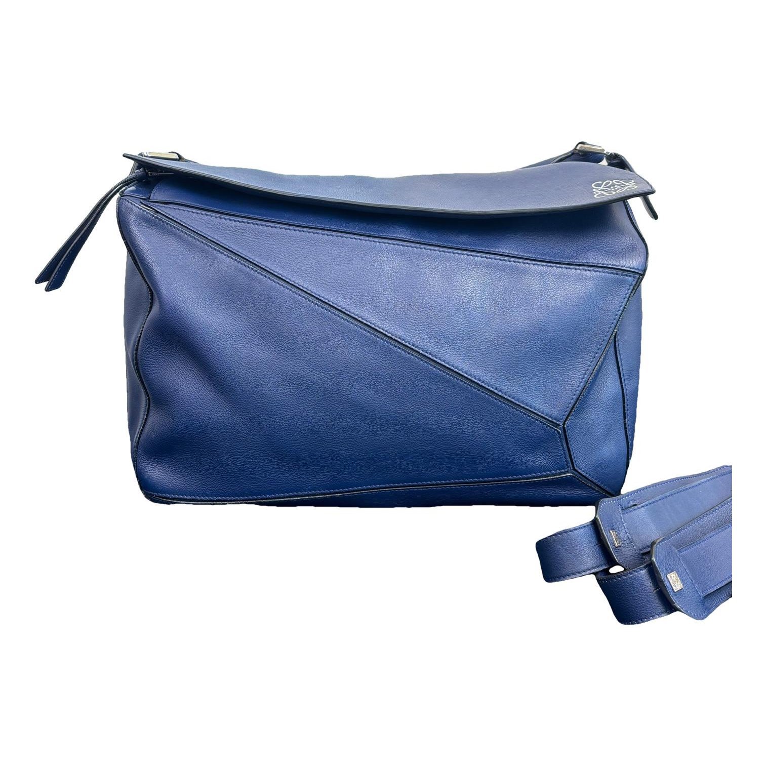 Puzzle leather handbag