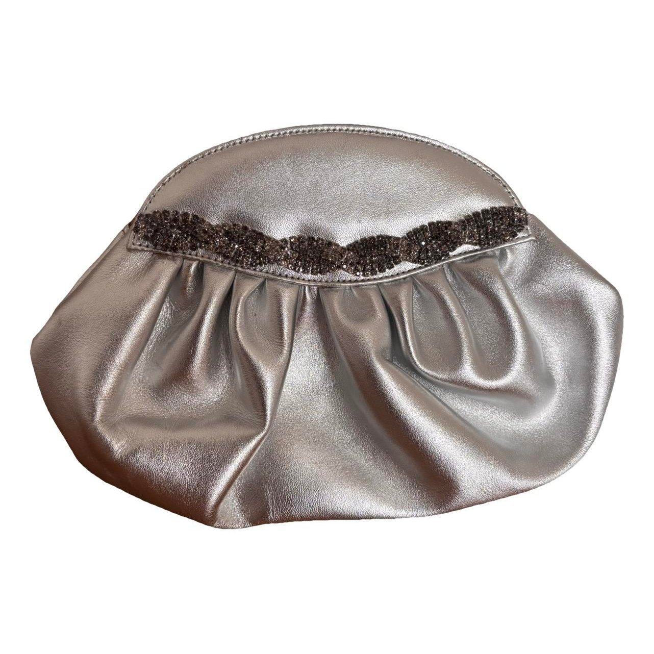 Leather clutch bag