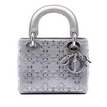 Mini Satin Cannage Crystal Embellished Lady Dior