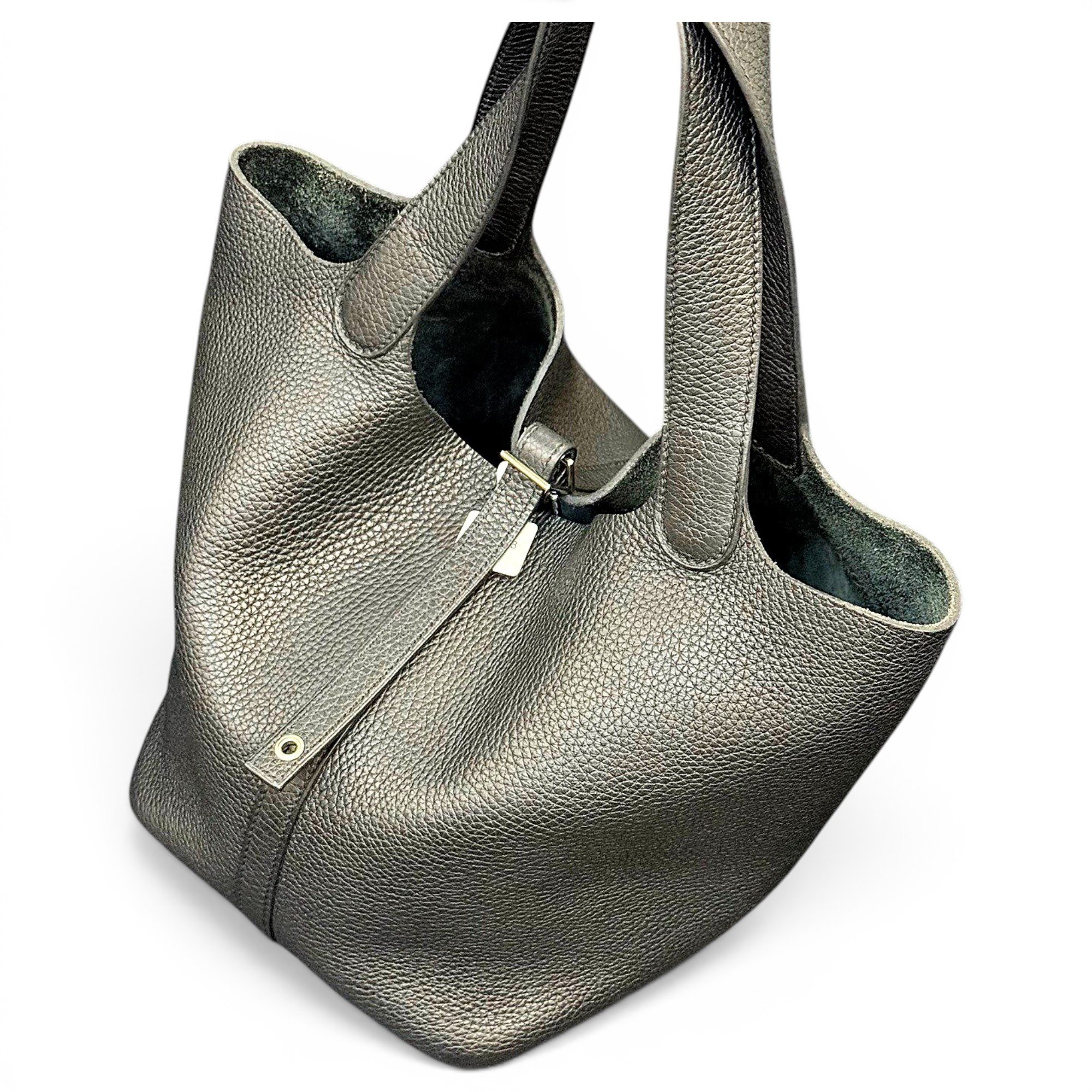 Picotin leather tote