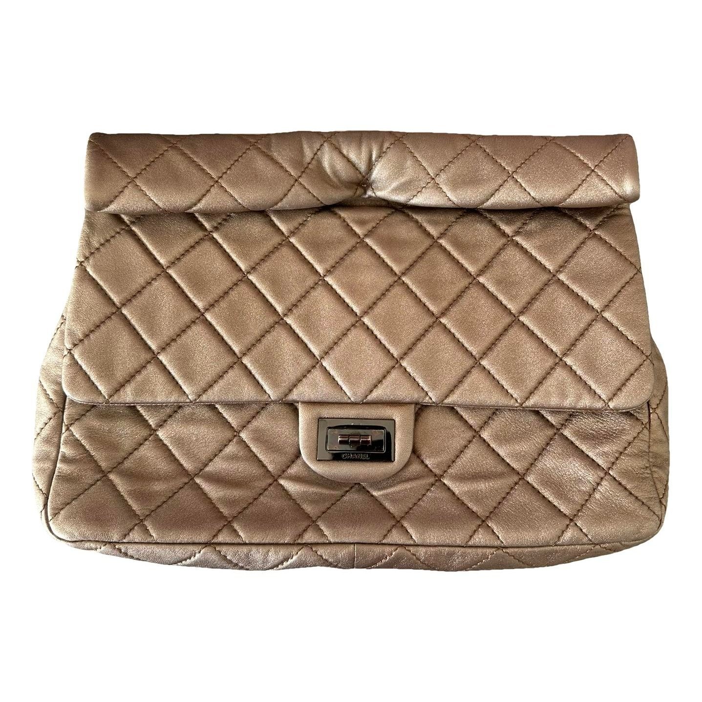 Leather clutch bag