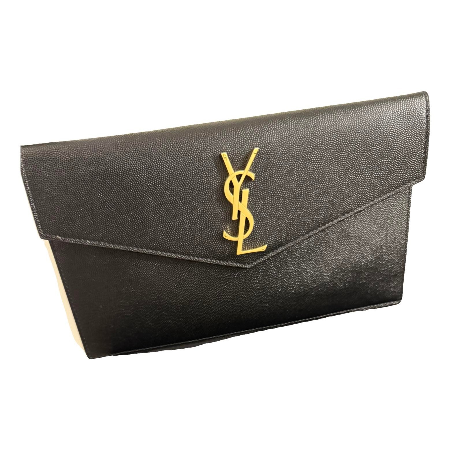 Leather clutch bag