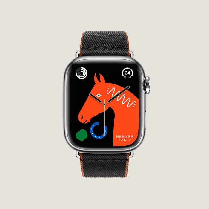 Band Apple Watch Hermès Single Tour 41 MM Twill Jump