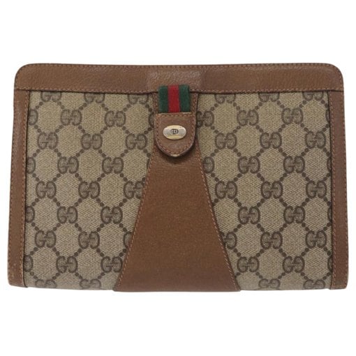 Leather clutch bag