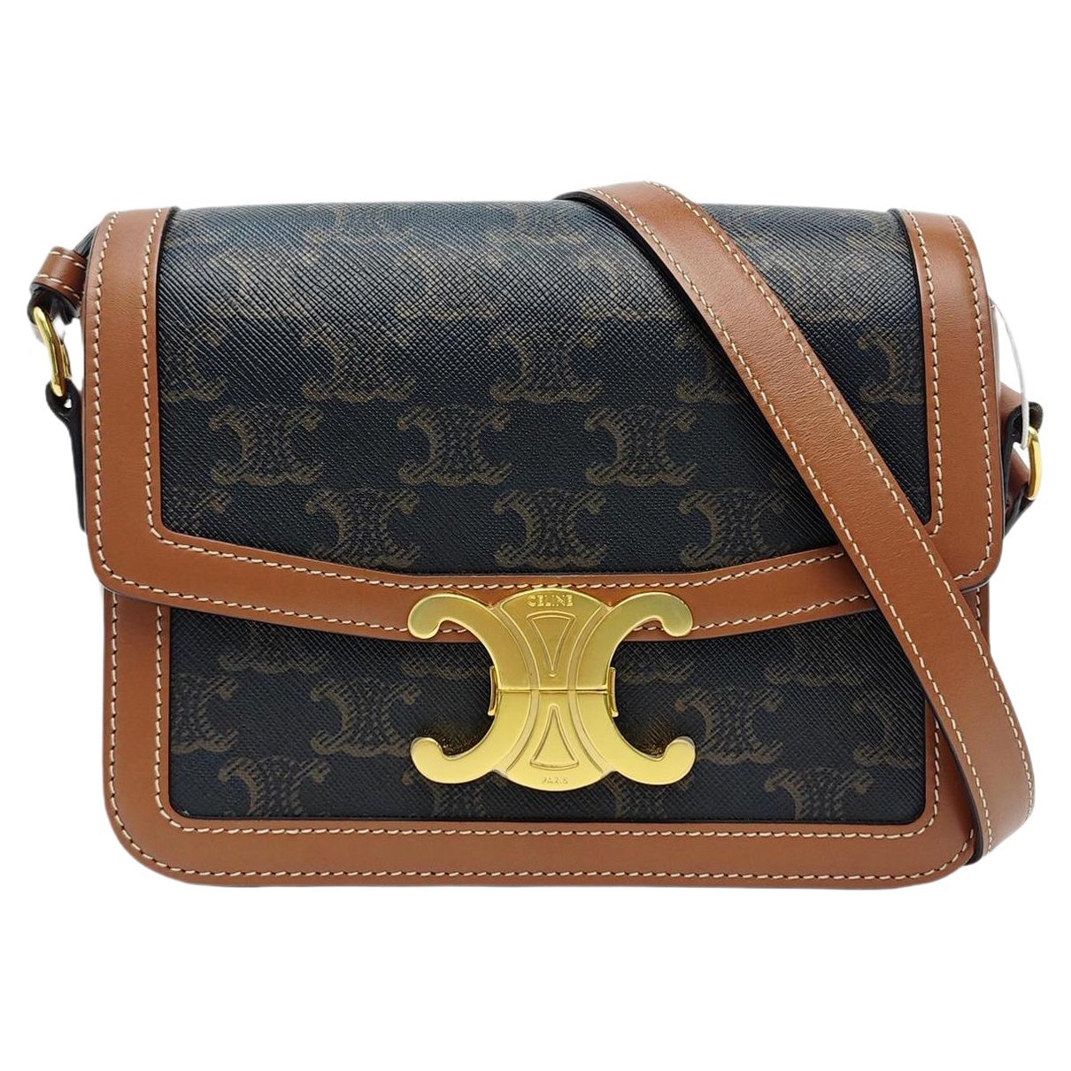 Triomphe leather handbag