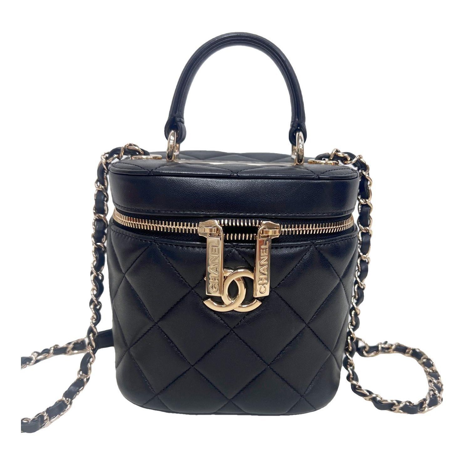 Trendy CC leather crossbody bag