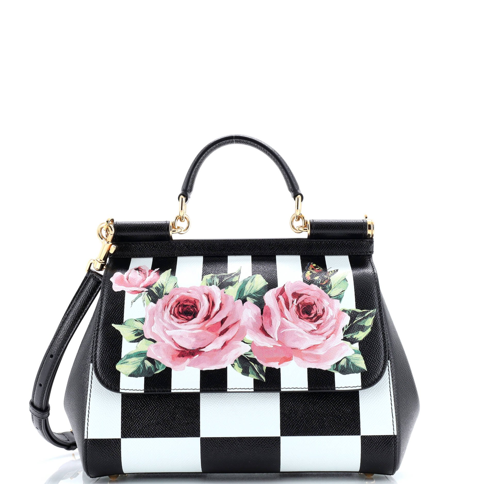 Dolce & Gabbana Miss Sicily Bag Printed Leather Medium