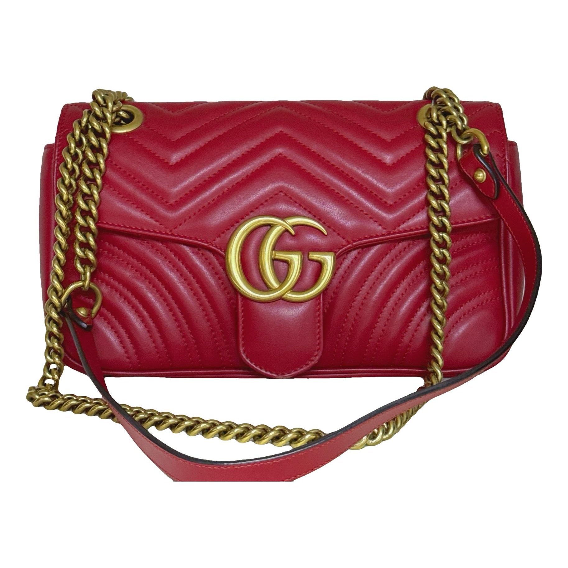 GG Marmont Flap leather crossbody bag
