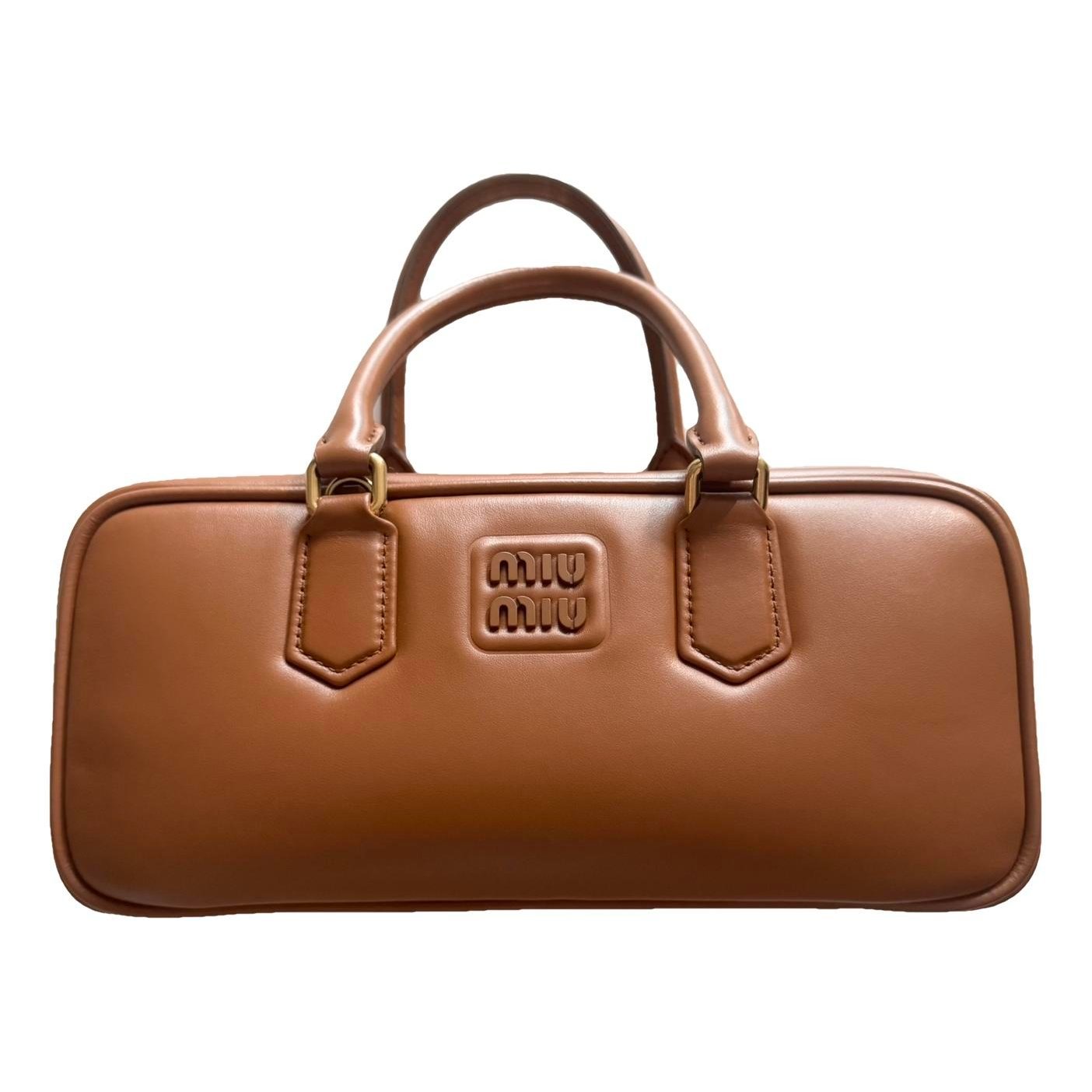 Arcadie leather bowling bag