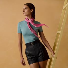 Tous en Selle pleated scarf 90